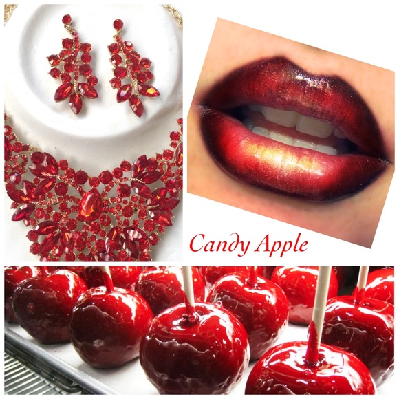 Jewelry - 🚫SOLD🚫 🌸HP🌸 Candy Apple Statement Necklace & Earrings